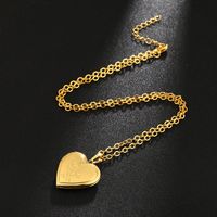 Fashion Heart Shape Stainless Steel Copper Plating Pendant Necklace 1 Piece main image 3