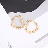 Ins Style Round Square Stainless Steel Plating Hoop Earrings 1 Pair sku image 6