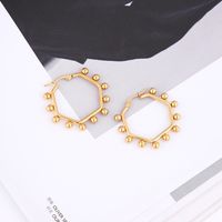 Ins Style Round Square Stainless Steel Plating Hoop Earrings 1 Pair sku image 7