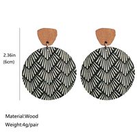 1 Pair Bohemian Flower Wood Women's Drop Earrings main image 4