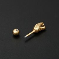 Fashion Snake Stainless Steel Plating Ear Studs 1 Piece main image 3