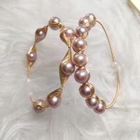 Fashion Round Freshwater Pearl Bangle 1 Piece main image 1