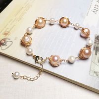 Fashion Round Freshwater Pearl Bracelets 1 Piece main image 3