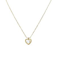 1 Piece Simple Style Heart Shape Stainless Steel Titanium Steel Plating Chain Pendant Necklace sku image 1