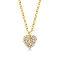 1 Piece Simple Style Heart Shape Stainless Steel Titanium Steel Plating Chain Pendant Necklace sku image 5