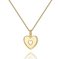 1 Piece Simple Style Heart Shape Stainless Steel Titanium Steel Plating Chain Pendant Necklace sku image 8