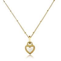 1 Piece Simple Style Heart Shape Stainless Steel Titanium Steel Plating Chain Pendant Necklace sku image 9