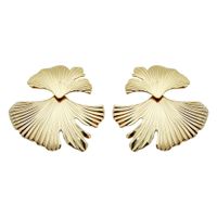 1 Pair Streetwear Leaf Plating Stainless Steel 14k Gold Plated Drop Earrings main image 4