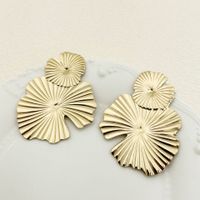 Streetwear Lotus Leaf Stainless Steel Plating Drop Earrings 1 Pair main image 5
