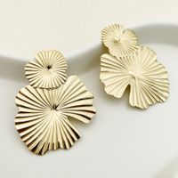 Streetwear Lotus Leaf Stainless Steel Plating Drop Earrings 1 Pair sku image 1