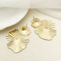 Streetwear Lotus Leaf Stainless Steel Plating Drop Earrings 1 Pair main image 3