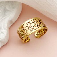 Fashion Round Stainless Steel Plating Open Ring 1 Piece sku image 1