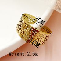 Fashion Round Stainless Steel Plating Open Ring 1 Piece main image 4