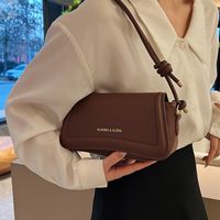 Women's Mini All Seasons Pu Leather Solid Color Fashion Square Magnetic Buckle Underarm Bag main image 9