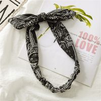 Simple Style Knot Cloth Printing Pleated Hair Band 1 Piece sku image 2