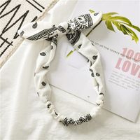 Simple Style Knot Cloth Printing Pleated Hair Band 1 Piece sku image 4