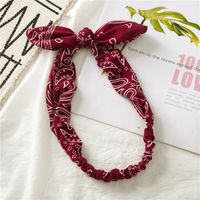 Simple Style Knot Cloth Printing Pleated Hair Band 1 Piece sku image 5