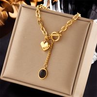 Fashion Punk Korean Style Geometric Titanium Steel Tassel Metal Necklace 1 Piece main image 1