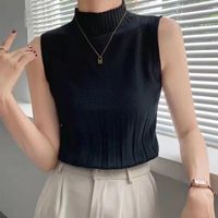 Women's Knitwear Tank Tops Simple Style Solid Color main image 6