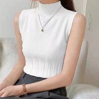 Women's Knitwear Tank Tops Simple Style Solid Color main image 4