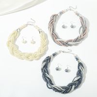 1 Set Fashion Simple Style Commute Round Pearl Plating Silver Plated Women's Choker main image 1