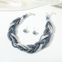 1 Set Fashion Simple Style Commute Round Pearl Plating Silver Plated Women's Choker main image 5