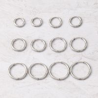 1 Pair Simple Style Circle Metal Women's Hoop Earrings main image 1