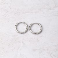 1 Pair Simple Style Circle Metal Women's Hoop Earrings main image 5