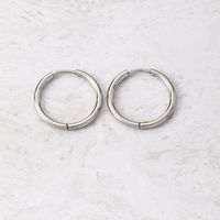 1 Paar Einfacher Stil Kreis Metall Frau Reif Ohrringe sku image 1