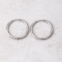 1 Pair Simple Style Circle Metal Women's Hoop Earrings main image 2