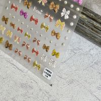 Fashion Heart Shape Bow Knot Sticker Nail Sticker 1 Piece main image 3