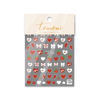 Fashion Heart Shape Bow Knot Sticker Nail Sticker 1 Piece sku image 2