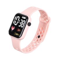 Casual Square Snap Button Electronic Kids Watches main image 6