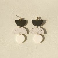 1 Pair Cute Heart Shape Flower Arylic Women's Drop Earrings sku image 4