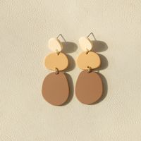 1 Pair Cute Heart Shape Flower Arylic Women's Drop Earrings sku image 3