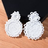 1 Pair Fashion Round Arylic Patchwork Women's Earrings sku image 2