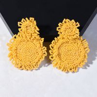1 Pair Fashion Round Arylic Patchwork Women's Earrings sku image 3