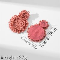1 Pair Fashion Round Arylic Patchwork Women's Earrings main image 4
