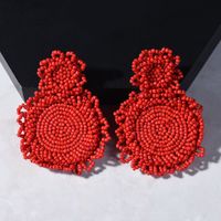 1 Pair Fashion Round Arylic Patchwork Women's Earrings sku image 4