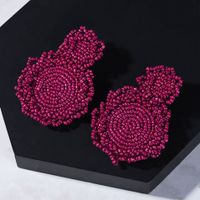 1 Pair Fashion Round Arylic Patchwork Women's Earrings sku image 7
