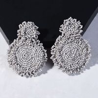 1 Pair Fashion Round Arylic Patchwork Women's Earrings sku image 8