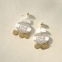 1 Pair Fashion Heart Shape Arylic Women's Drop Earrings sku image 4