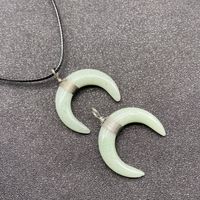 Fashion Moon Crystal Polishing Pendant Necklace 1 Piece sku image 2