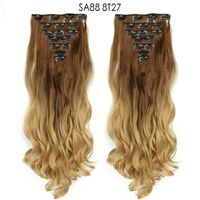 Women's Fashion Party High Temperature Wire Centre Parting Long Curly Hair Wigs sku image 27