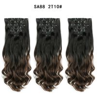 Women's Fashion Party High Temperature Wire Centre Parting Long Curly Hair Wigs sku image 39
