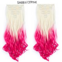 Women's Fashion Party High Temperature Wire Centre Parting Long Curly Hair Wigs sku image 51