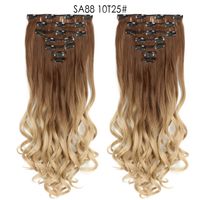 Women's Fashion Party High Temperature Wire Centre Parting Long Curly Hair Wigs sku image 25