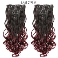 Women's Fashion Party High Temperature Wire Centre Parting Long Curly Hair Wigs sku image 33