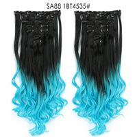 Women's Fashion Party High Temperature Wire Centre Parting Long Curly Hair Wigs sku image 55