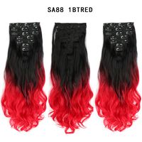 Women's Fashion Party High Temperature Wire Centre Parting Long Curly Hair Wigs sku image 41